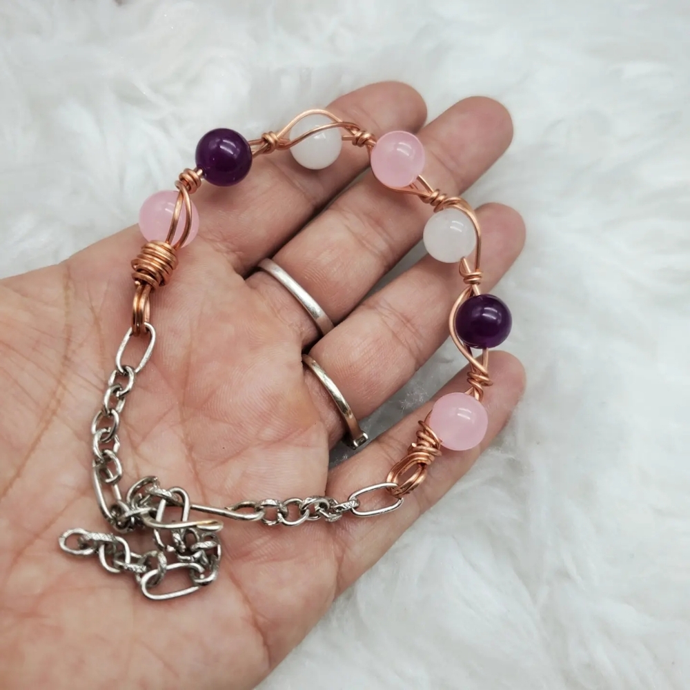 Handmade multi stone love Bracelet